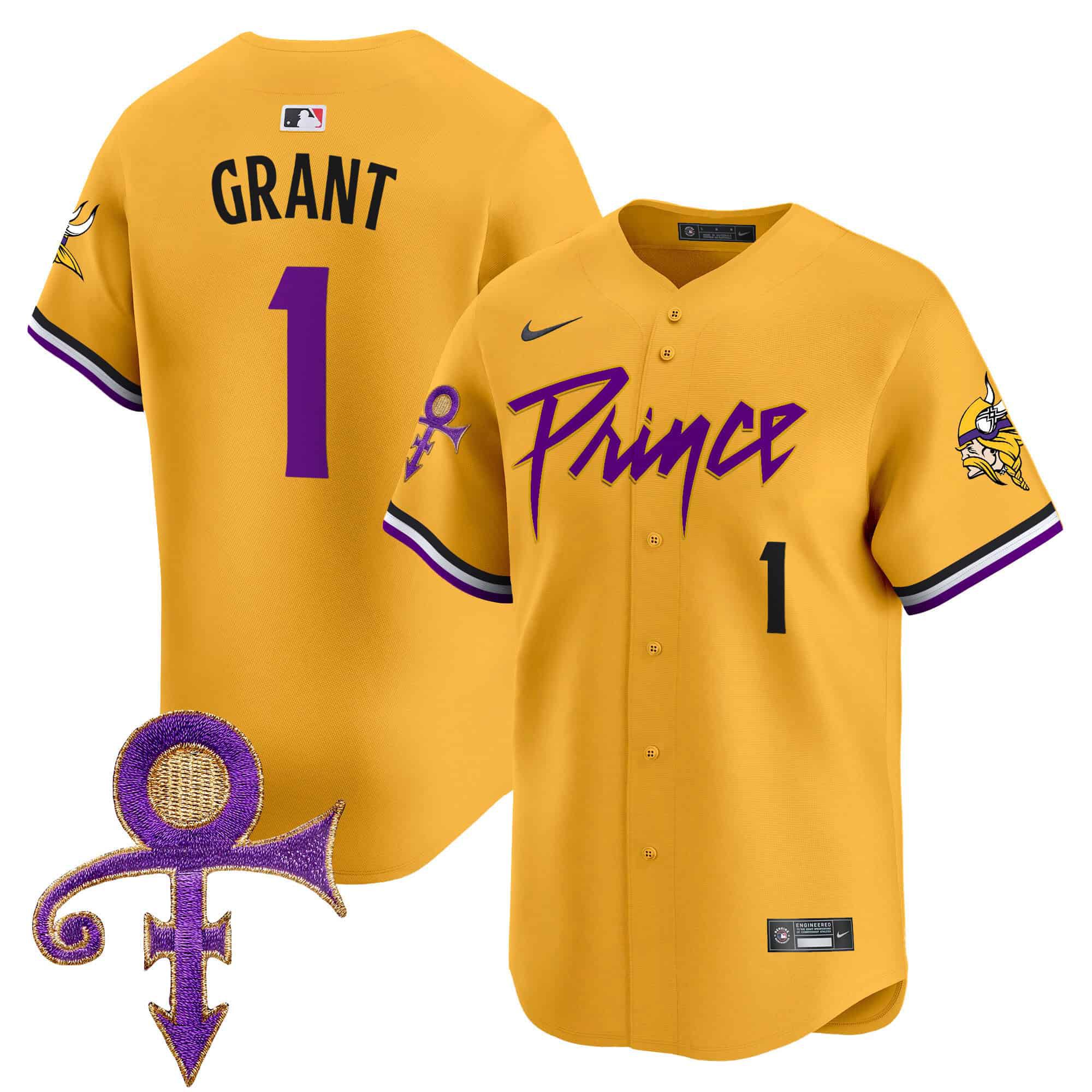 Men Minnesota Vikings #1 Grant Yellow 2024 Nike Prince Patch Vapor Premier Limited NFL Jersey->indianapolis colts->NFL Jersey